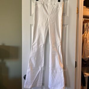 SPANX pull on White High-Waist Flare Jeans